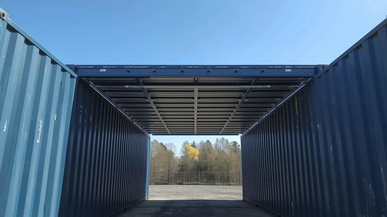 Zadaszenie między kontenerami – czym jest i dlaczego to najtańszy sposób na magazyn?