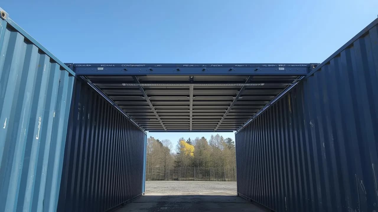 Zadaszenie między kontenerami – czym jest i dlaczego to najtańszy sposób na magazyn?